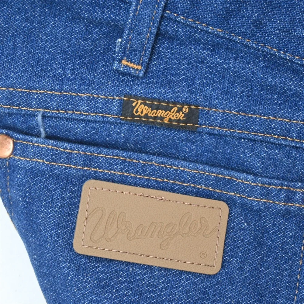 Wrangler 35x32 Dark Denim 13MWZ Cowboy Cut 100% Cotton Mens Jeans